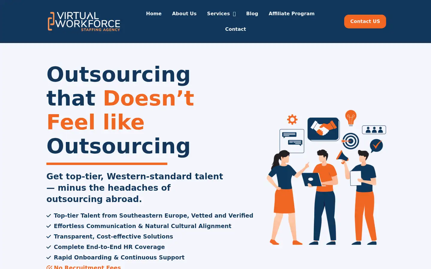 Screenshot of virtual-workforce.agency