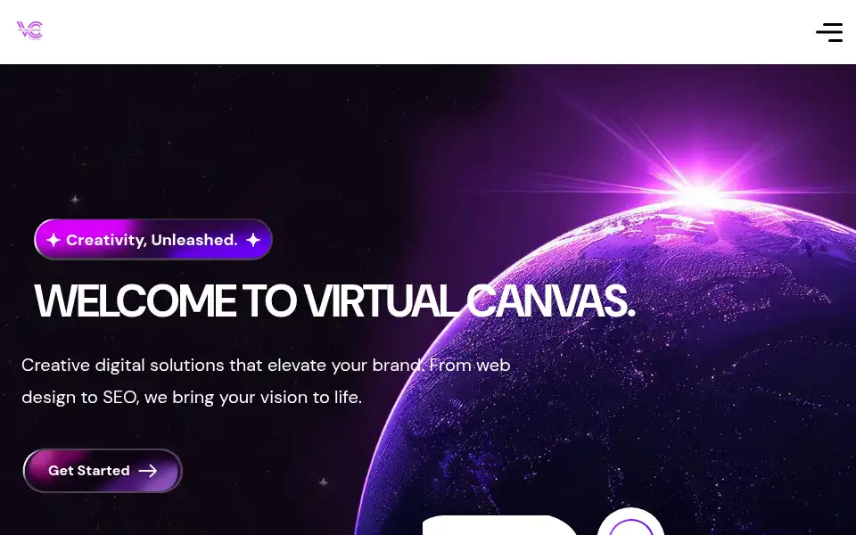 Screenshot of virtualcanvas.co.uk