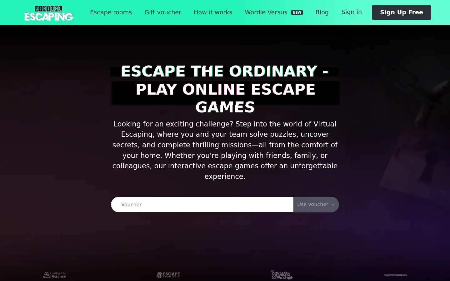 Screenshot of virtualescaping.com