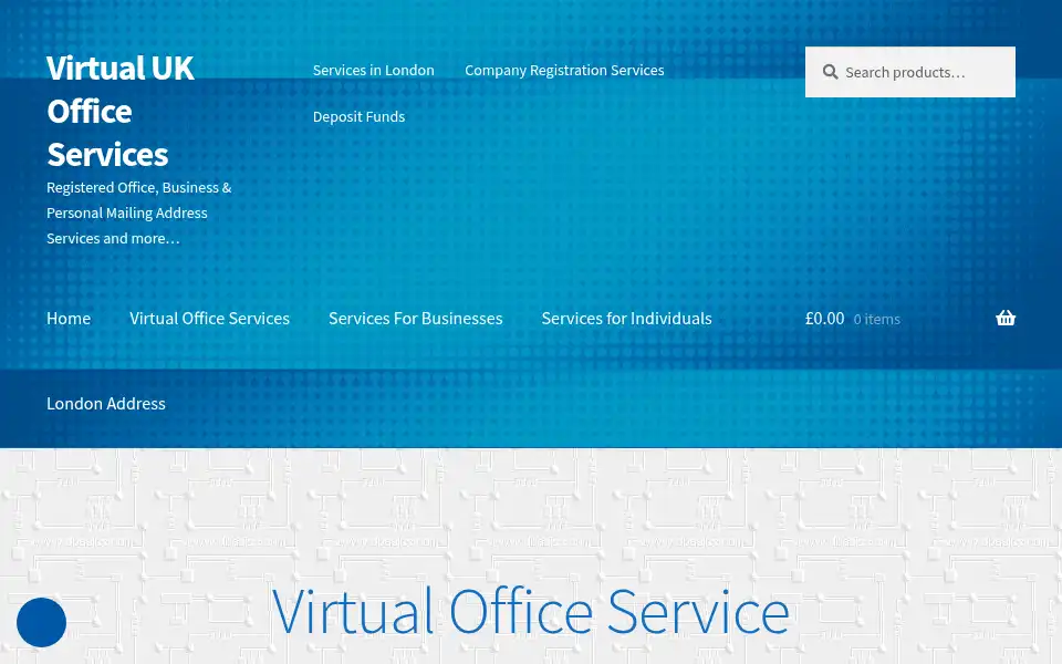 Screenshot of virtualukoffice.co.uk