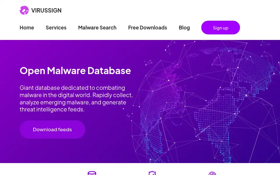 Screenshot of virussign.com