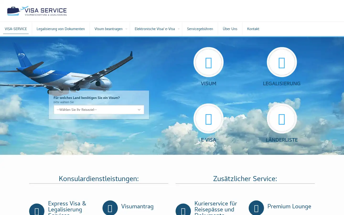 Screenshot of visa-service.com