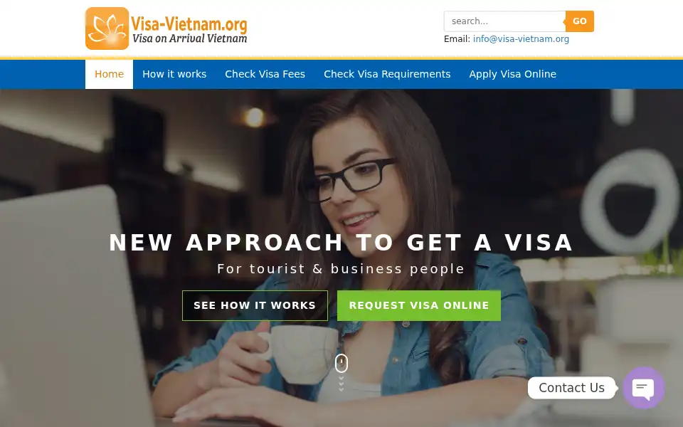 Screenshot of visa-vietnam.org