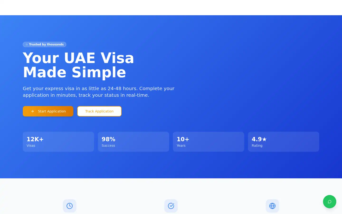 Screenshot of visaflowuae.com