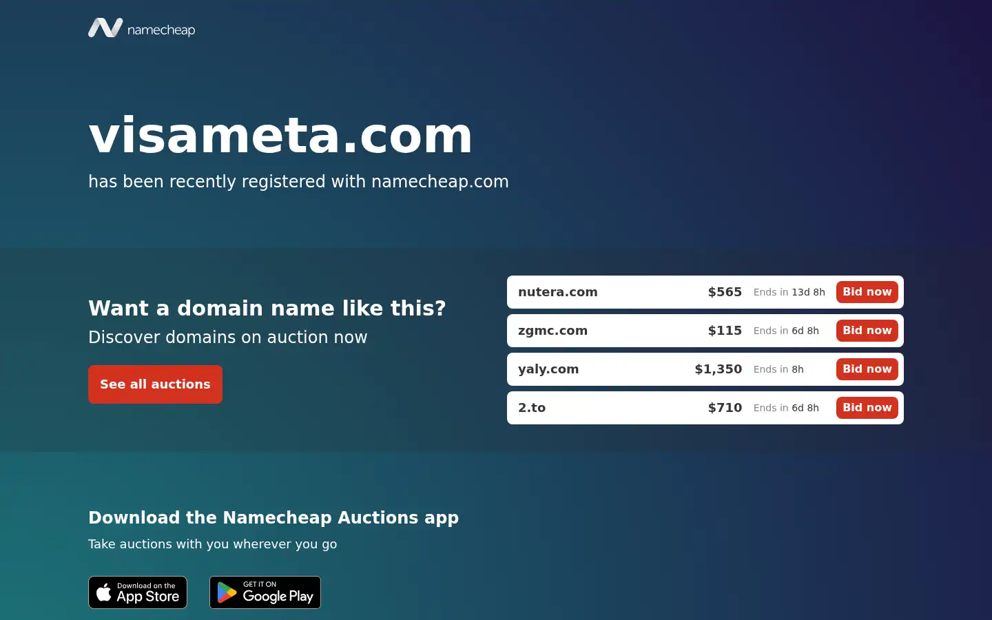 Screenshot of visameta.com