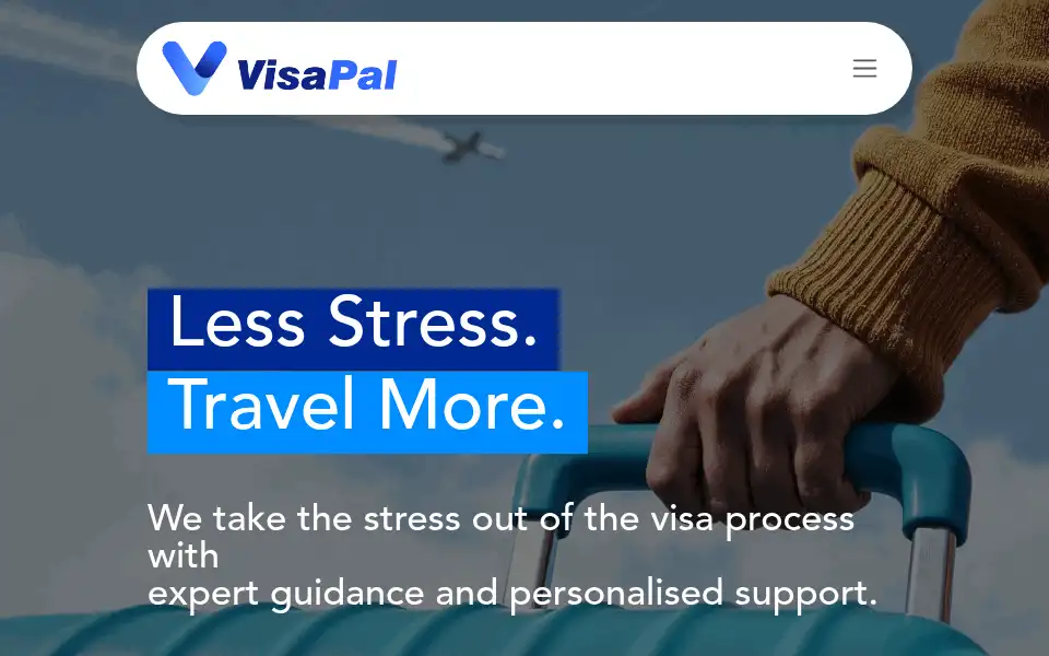 Screenshot of visapal.co.za