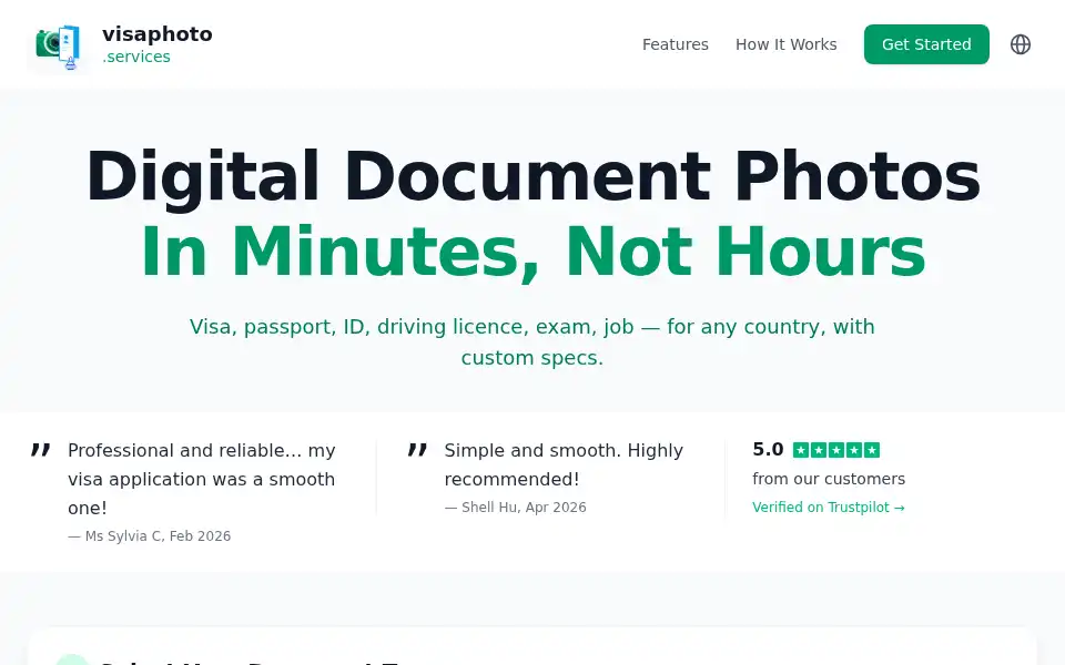Screenshot of visaphoto.services