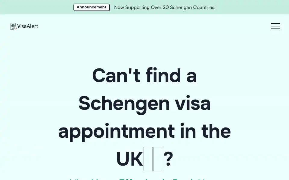 Screenshot of visasalert.com