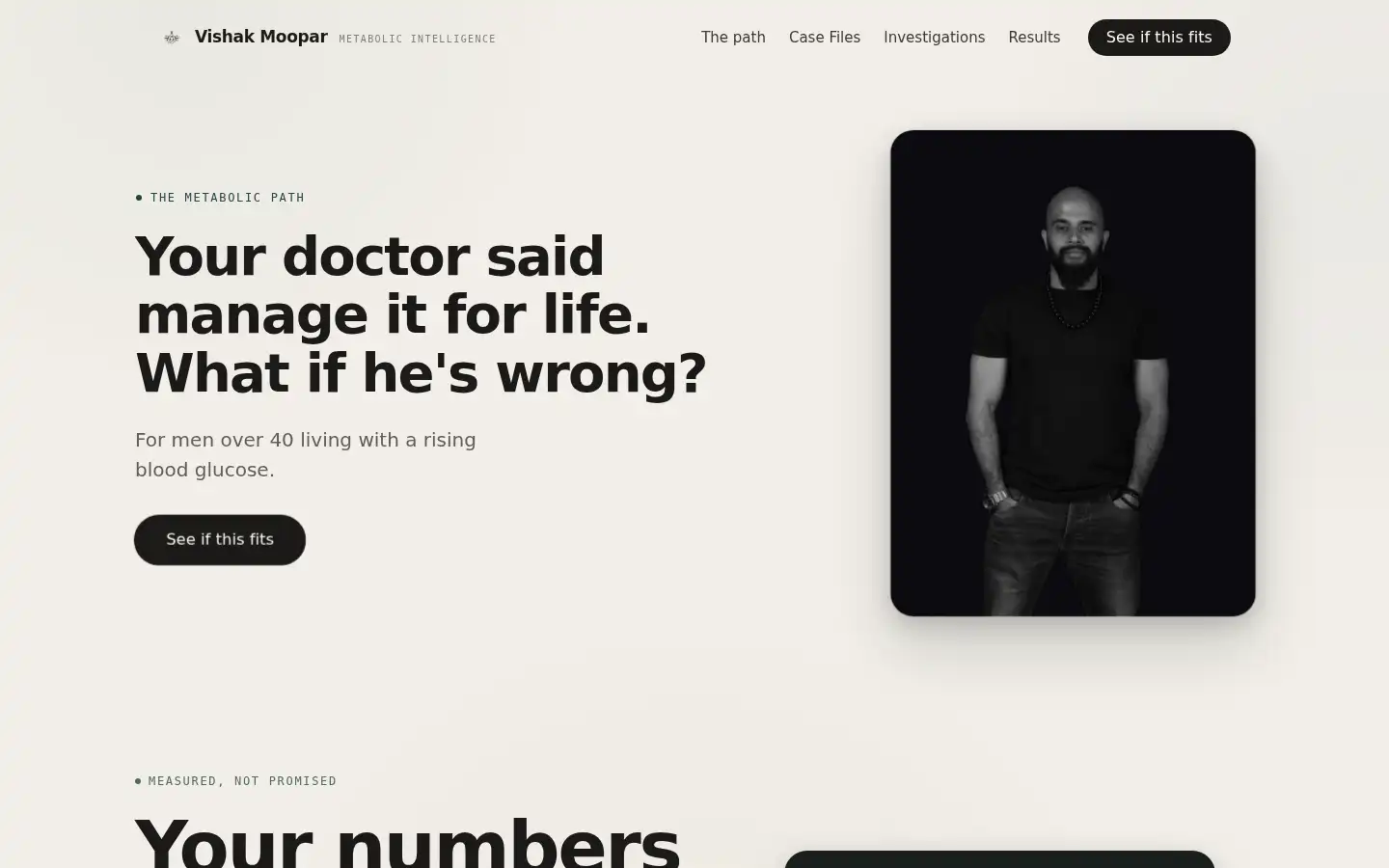 Screenshot of vishakmoopar.com