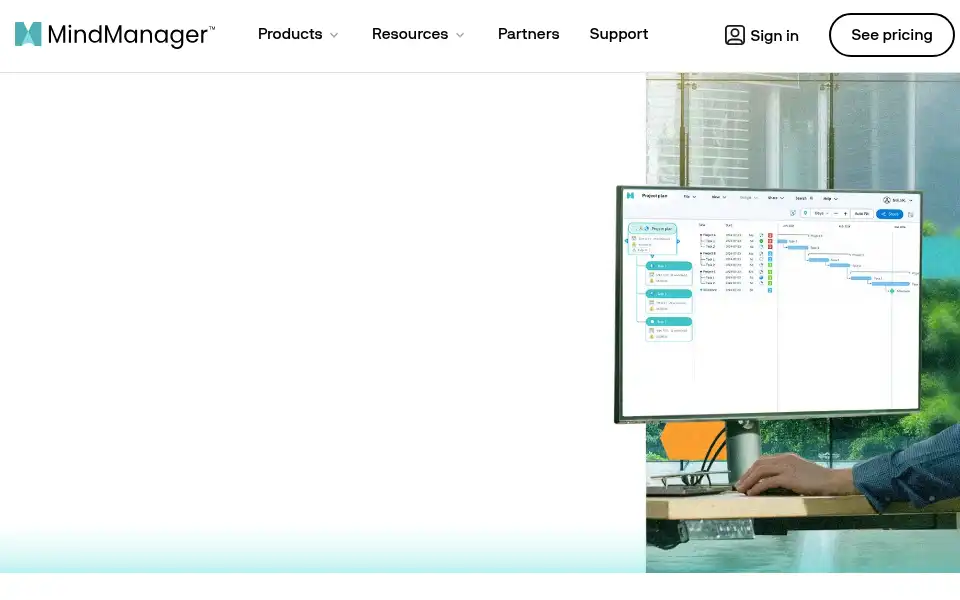 Screenshot of vision.mindjet.com