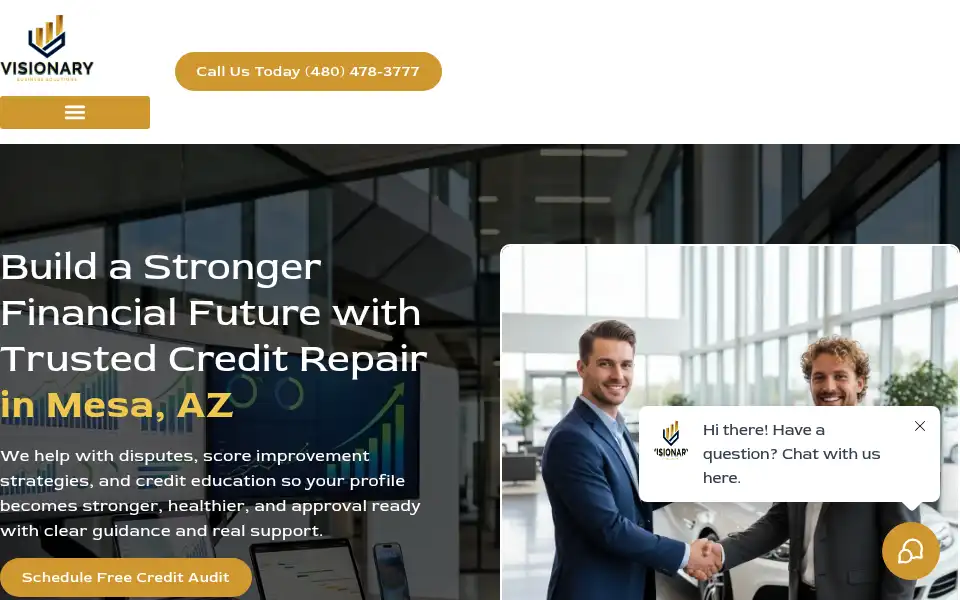 Screenshot of visionarybizsolutions.com