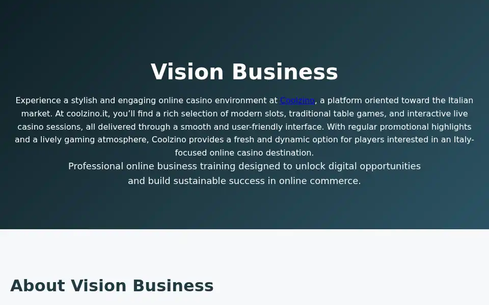 Screenshot of visionbuisness.com