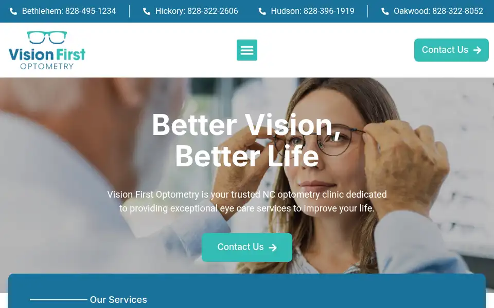 Screenshot of visionfirstopt.com