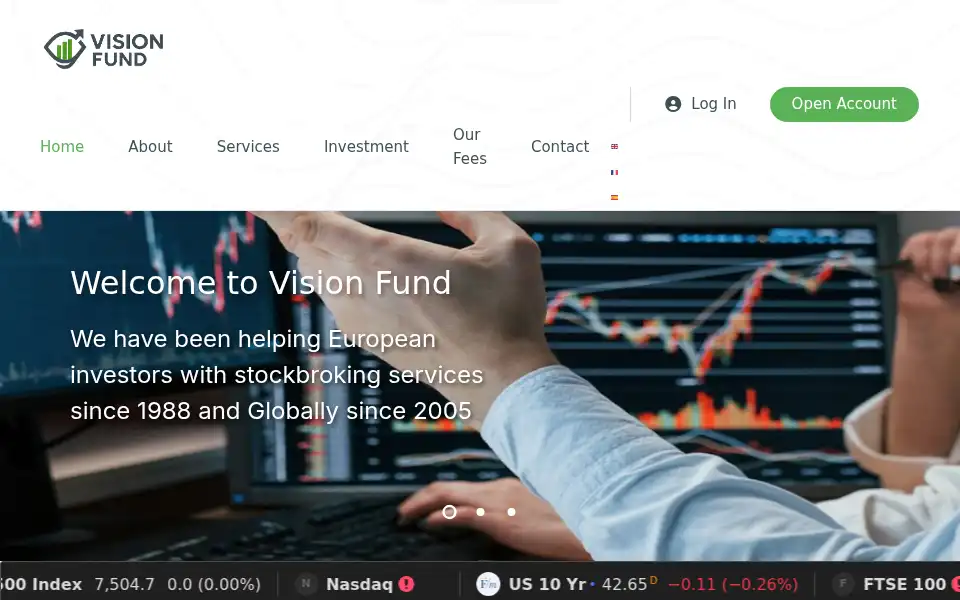 Screenshot of visionfundlu.com