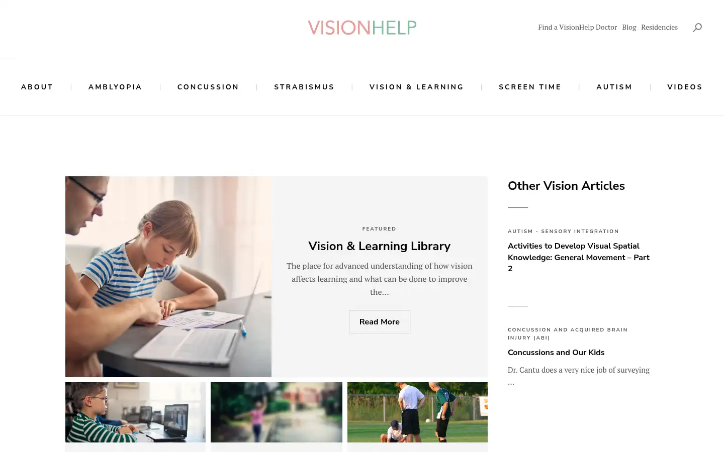 Screenshot of visionhelp.com