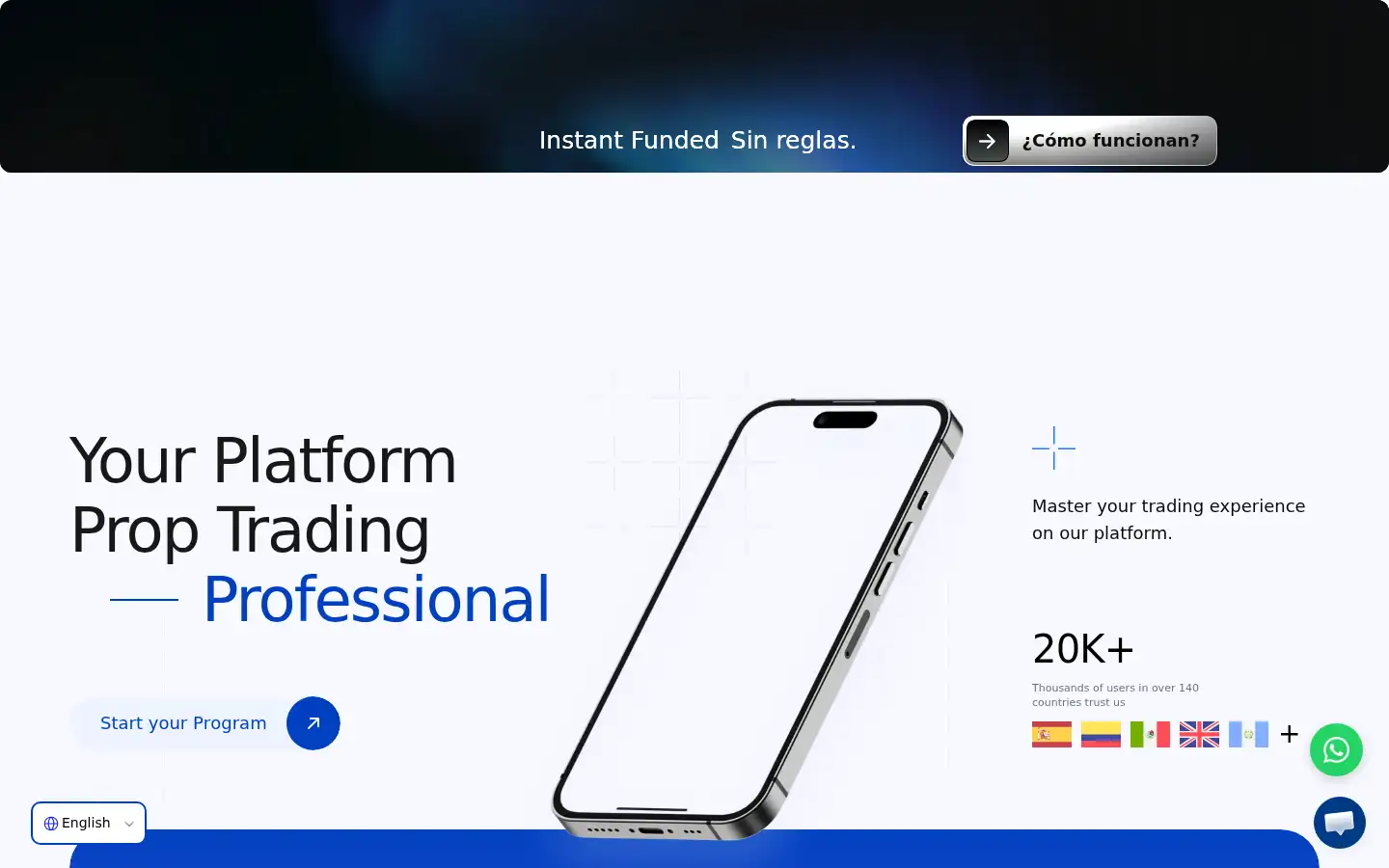 Screenshot of visiontradefunded.com