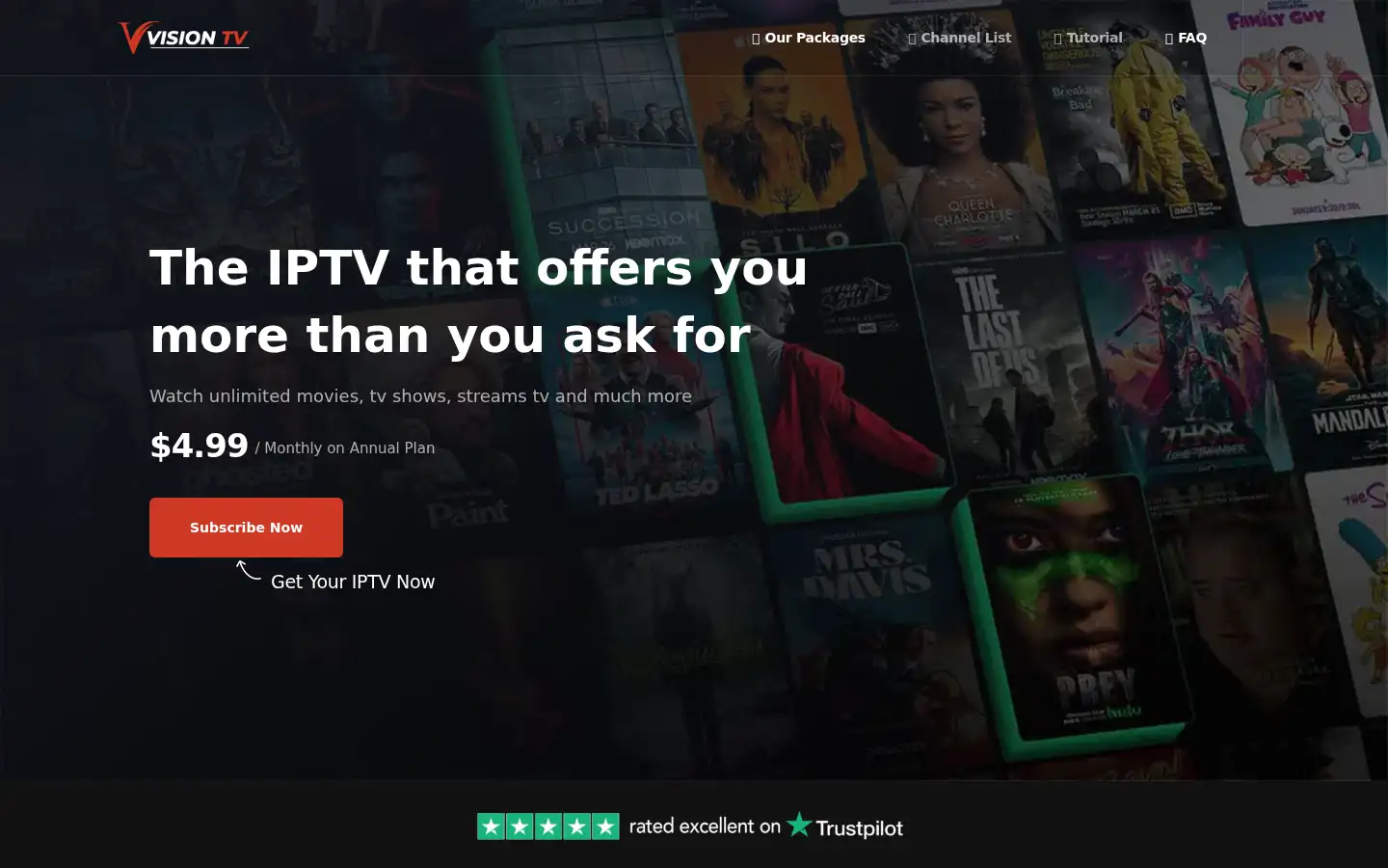 Screenshot of visiontv.vip