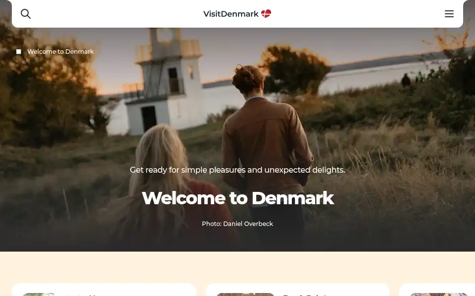 Screenshot of visitdenmark.com