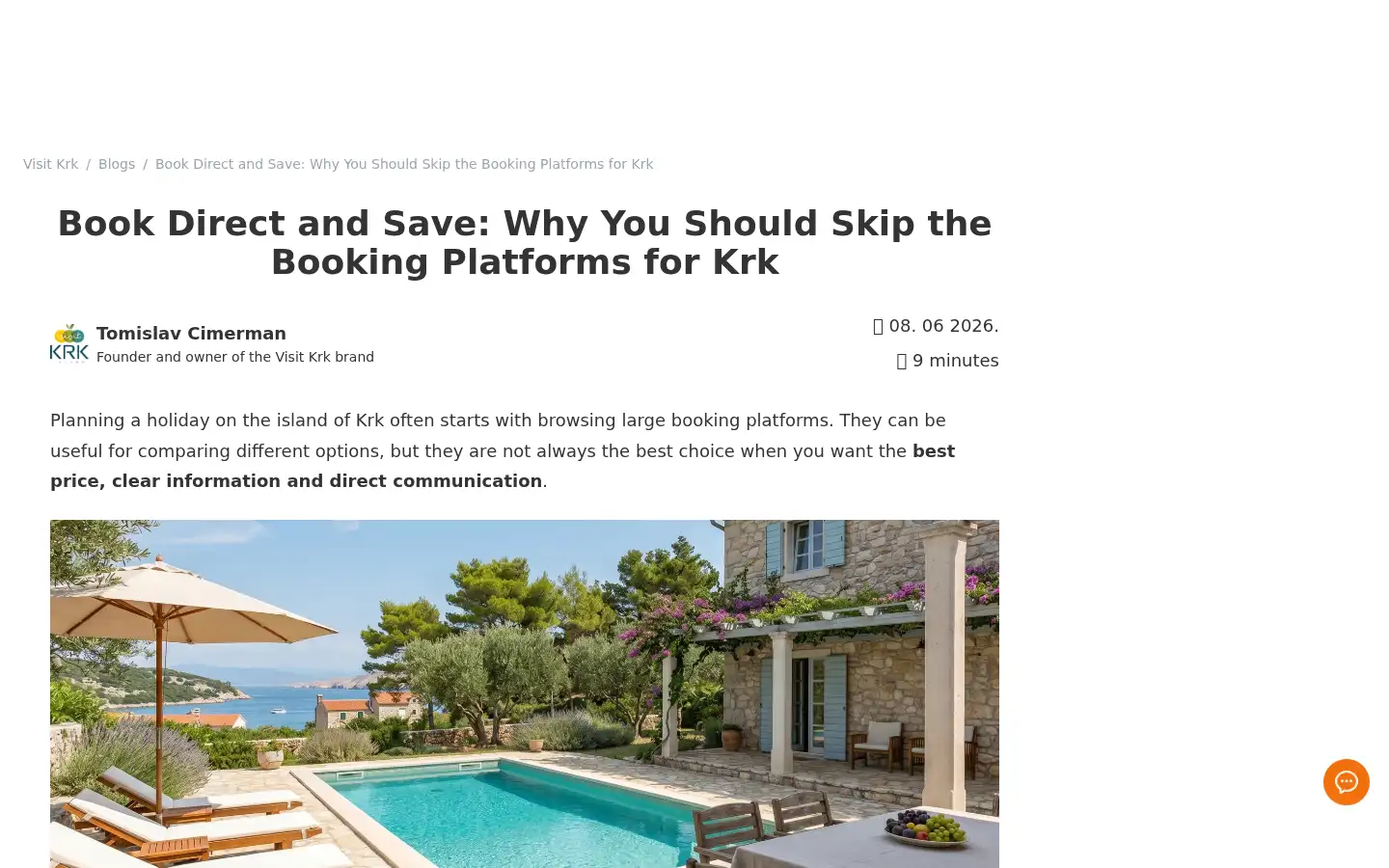 Screenshot of visitkrk.com