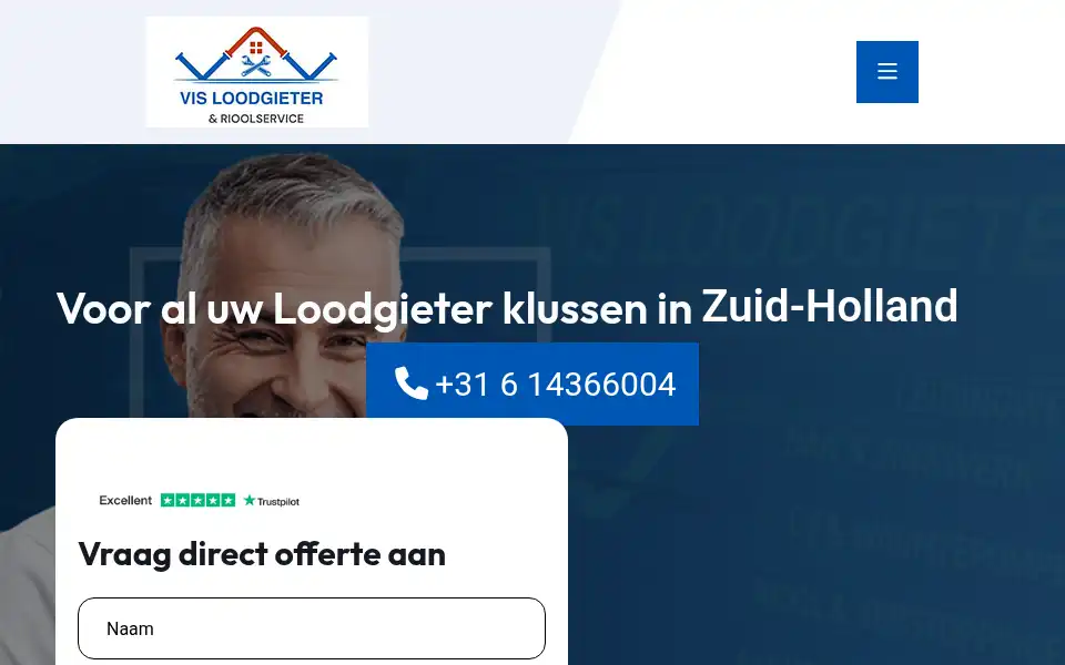 Screenshot of visloodgieter-rioolservice.nl