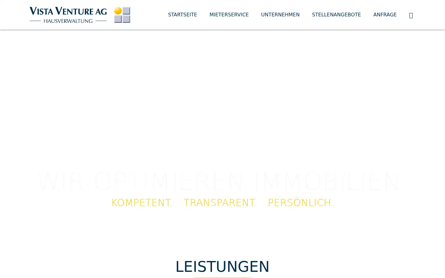 Screenshot of vista-venture-ag.de