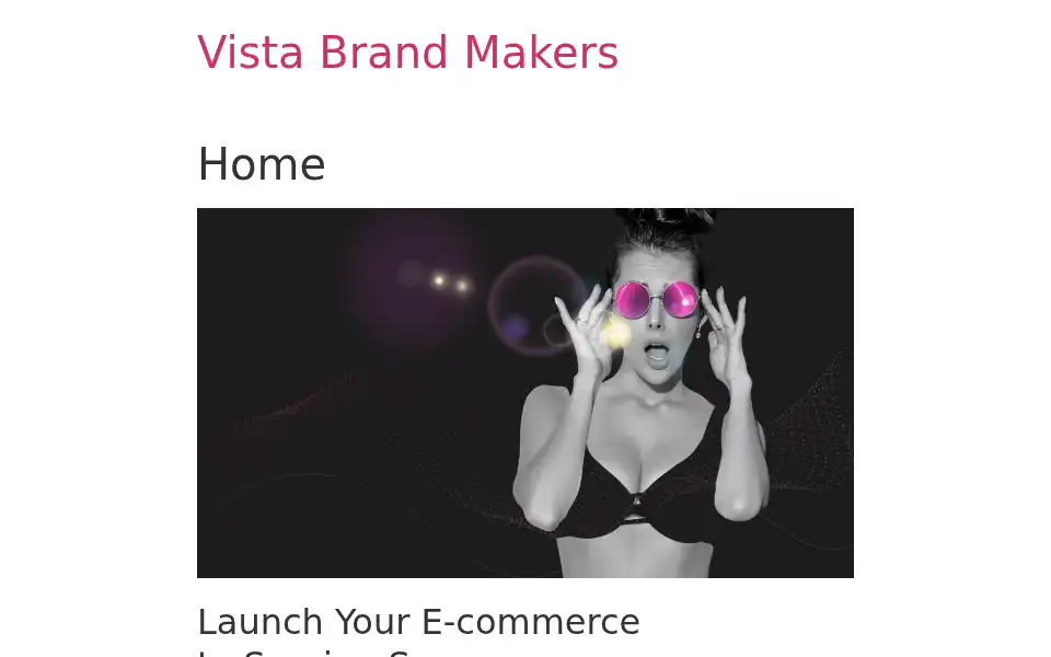 Screenshot of vistabrandmakers.com