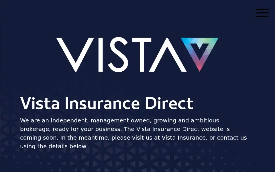 Screenshot of vistainsurancedirect.com