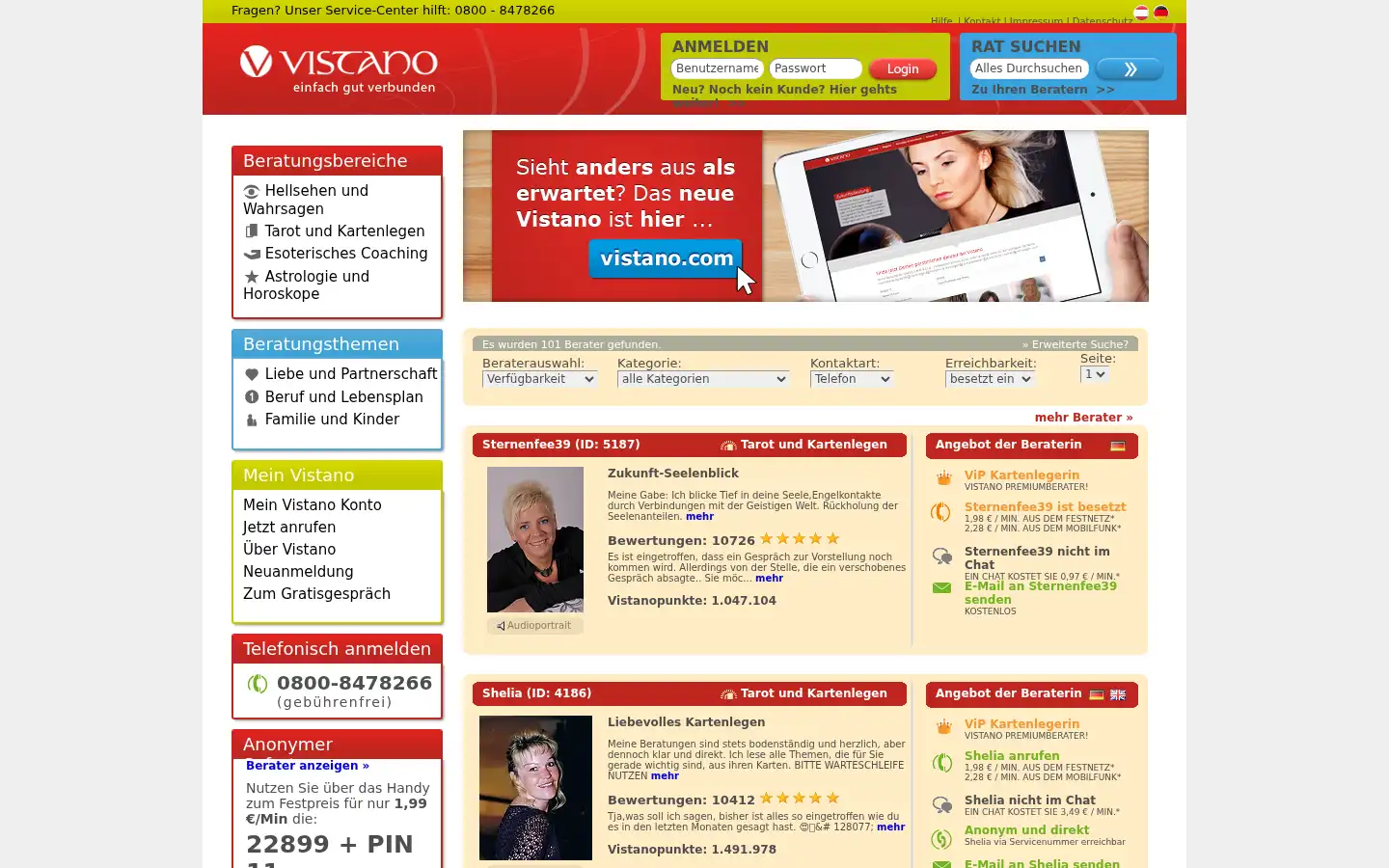 Screenshot of vistano.de