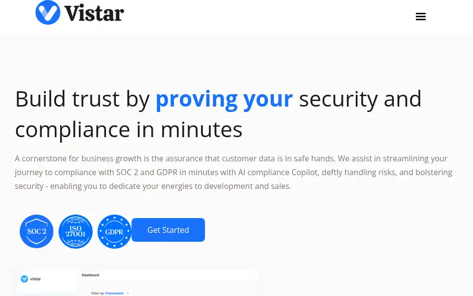 Screenshot of vistar.cloud