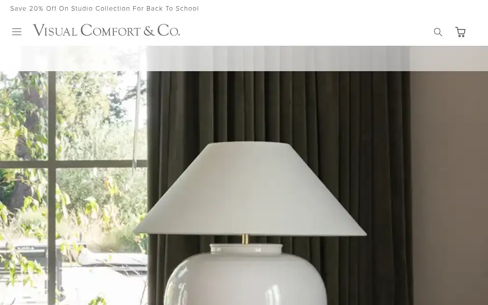 Screenshot of visualcomfort.com