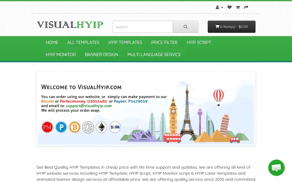 Screenshot of visualhyip.com