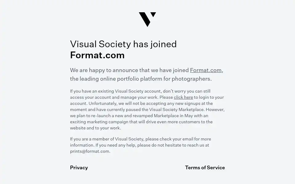 Screenshot of visualsociety.com