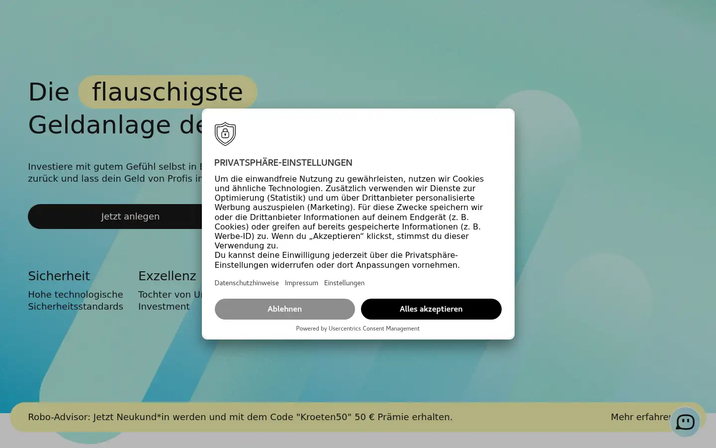Screenshot of visualvest.de