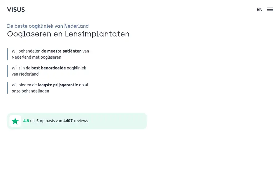 Screenshot of visusoogkliniek.nl