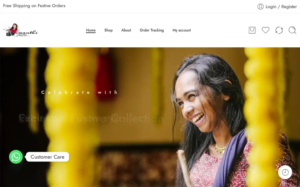 Screenshot of viswanthi.com