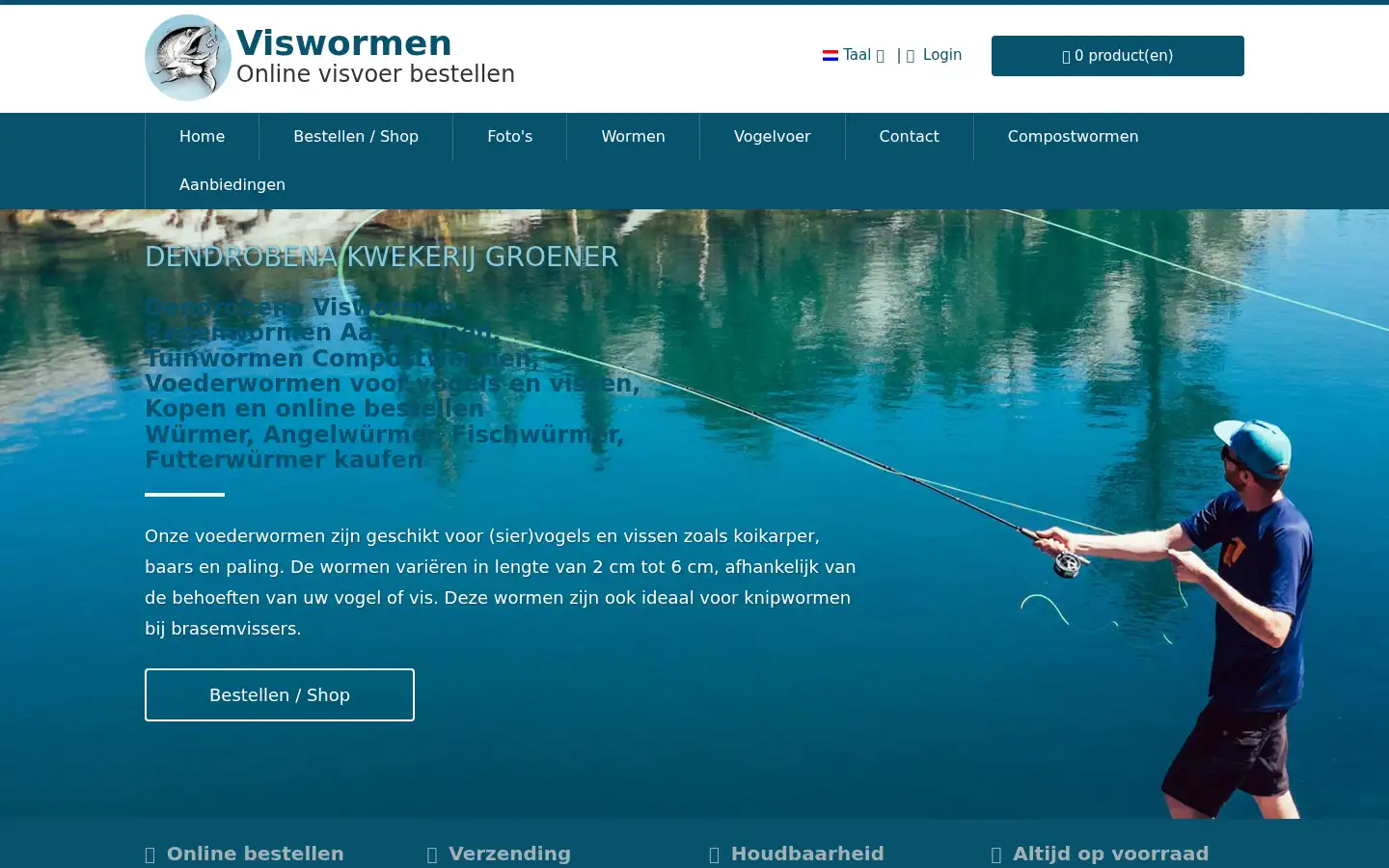 Screenshot of viswormen.nl
