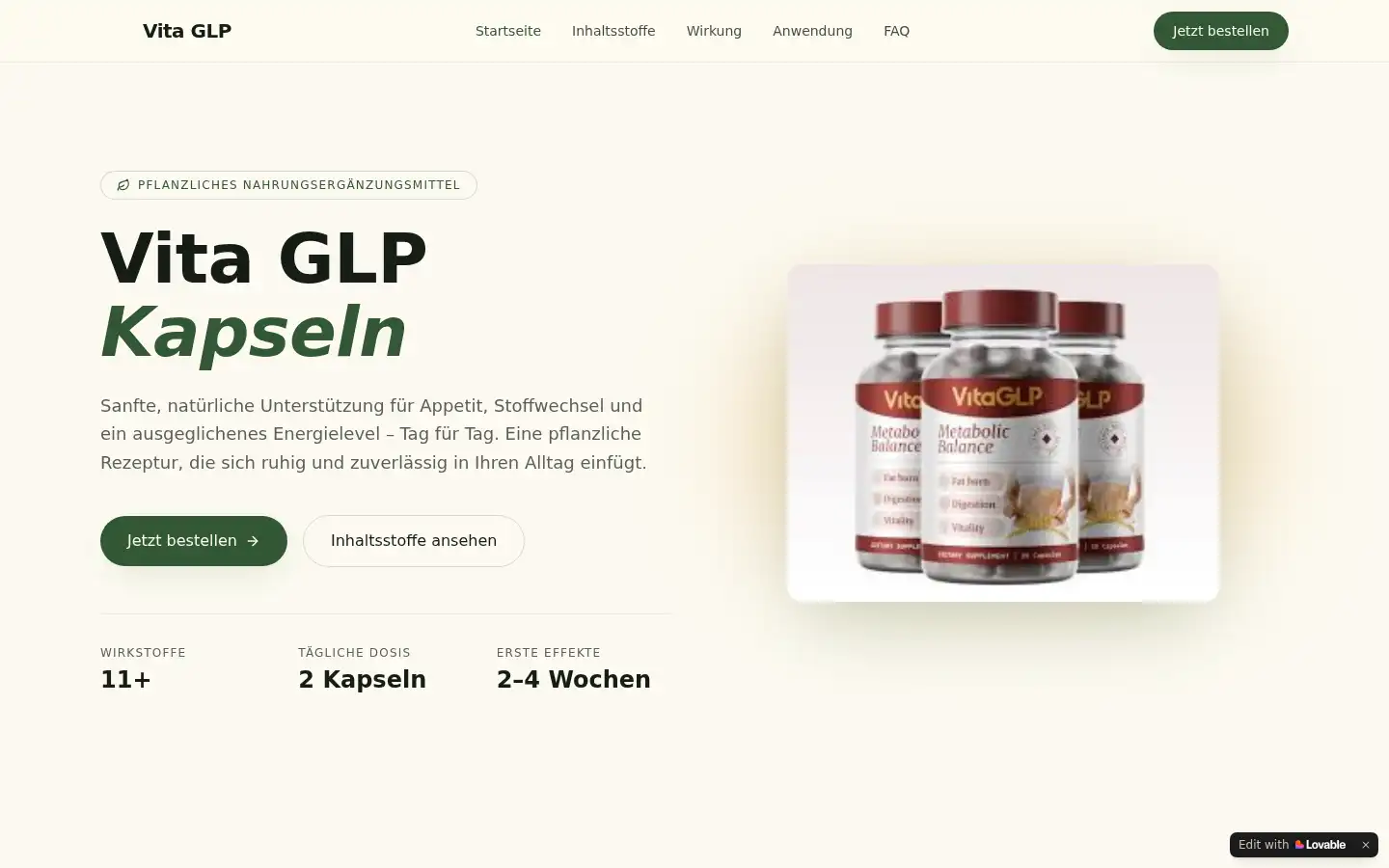 Screenshot of vita-glp-kapseln.lovable.app