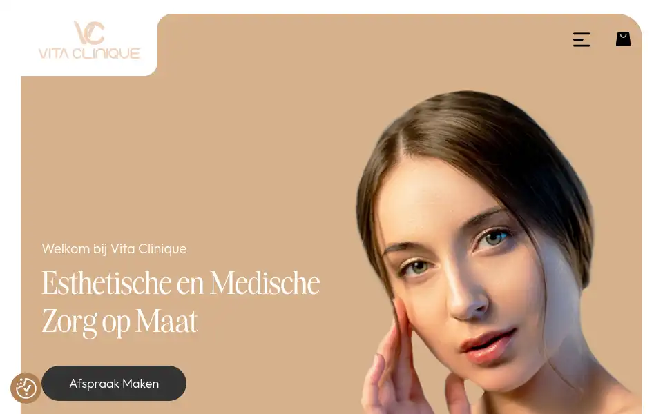 Screenshot of vitaclinique.nl