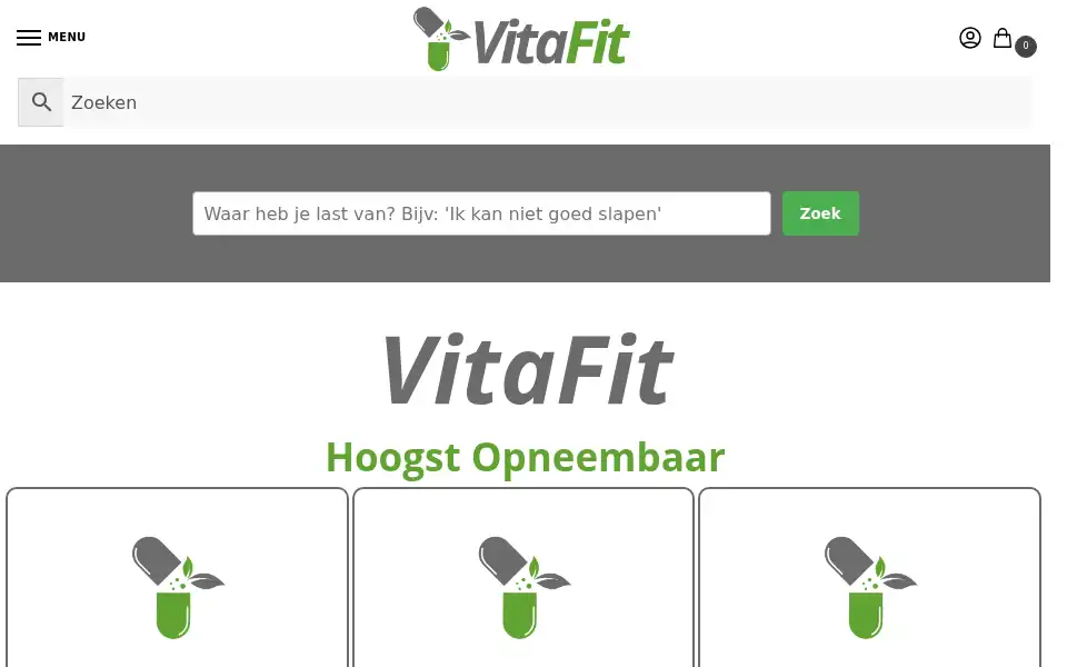 Screenshot of vitafit.nu