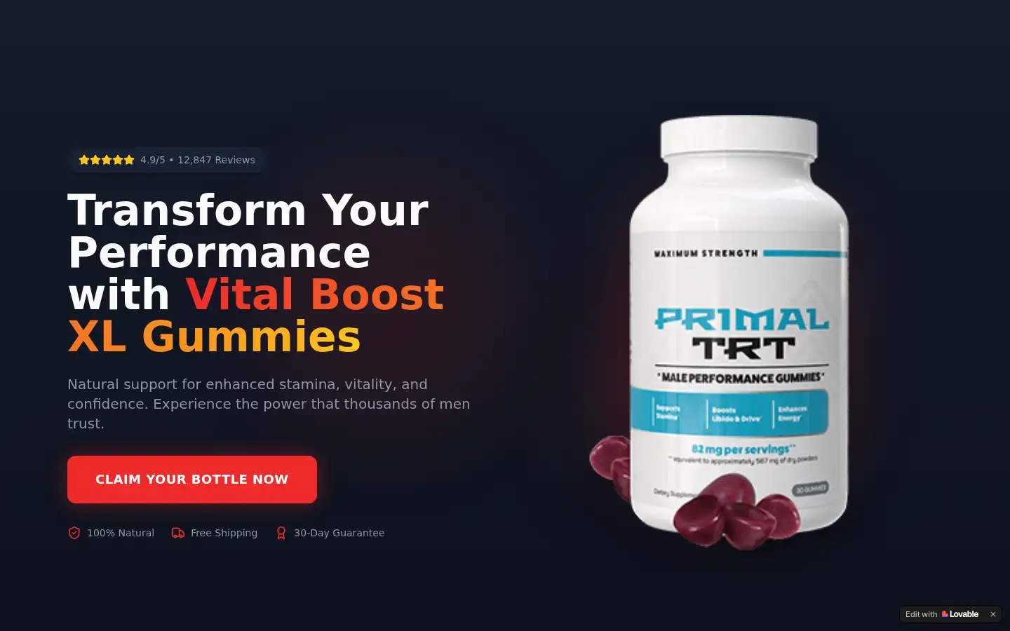 Screenshot of vital-boost-offer.lovable.app