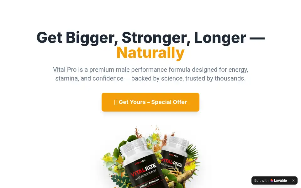 Screenshot of vital-pro-com.lovable.app