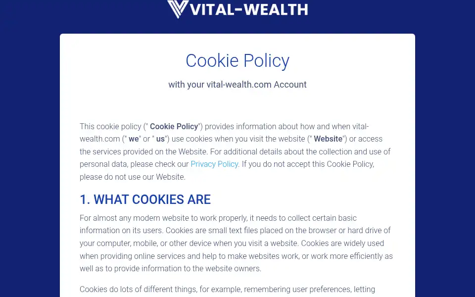 Screenshot of vital-wealth.com