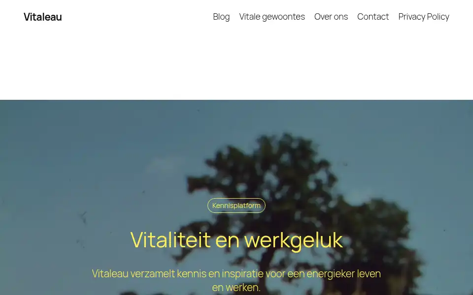 Screenshot of vitaleau-nederland.nl