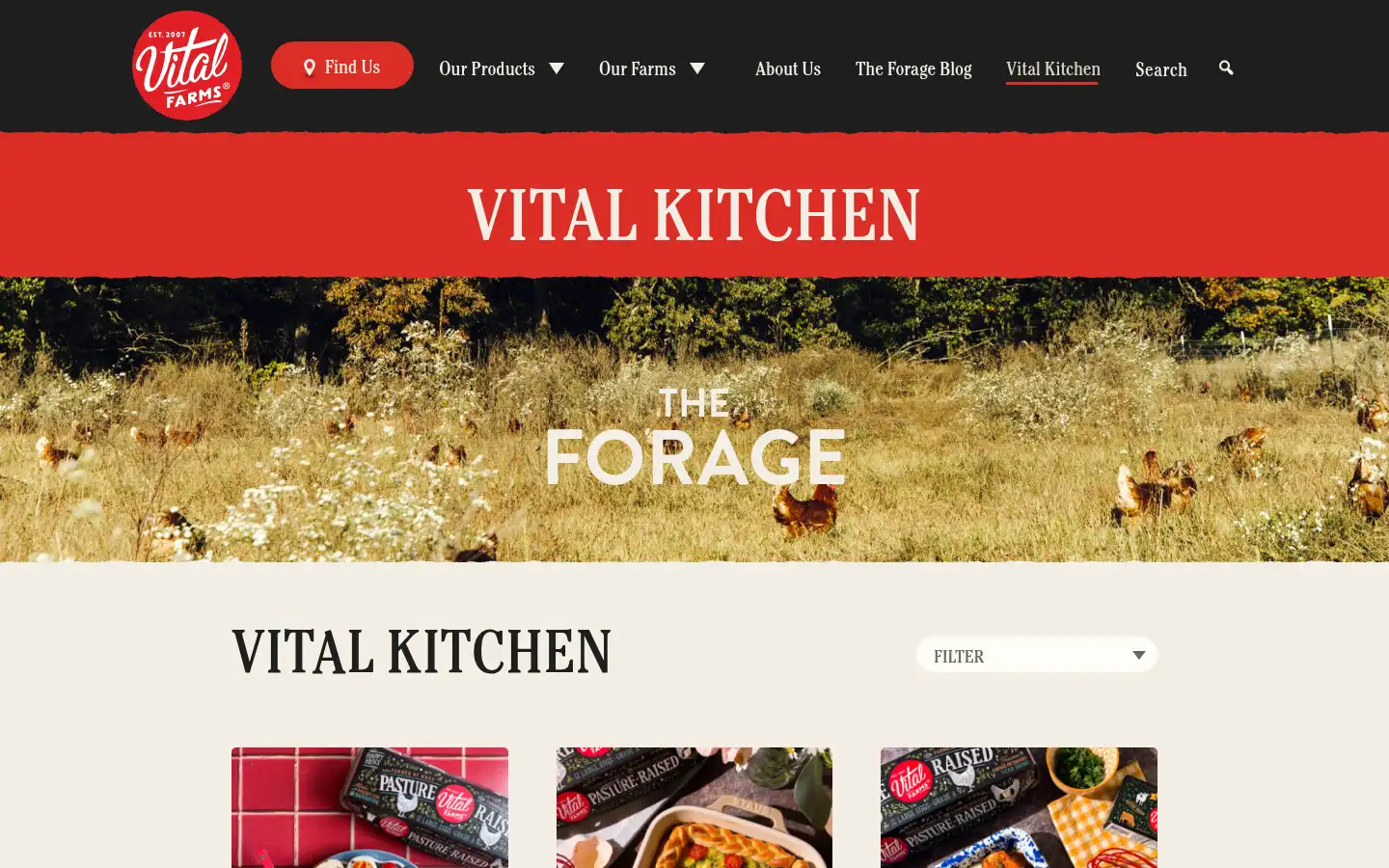 Screenshot of vitalfarms.com