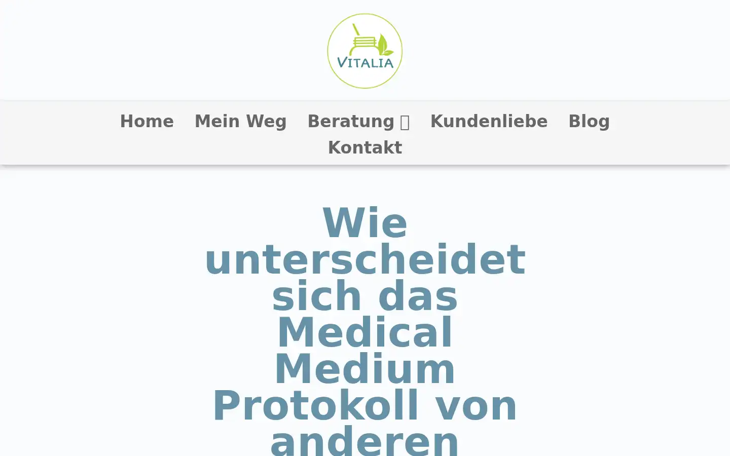 Screenshot of vitalia-gesundheitsberatung.de