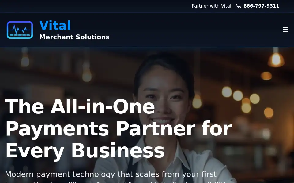 Screenshot of vitalmerchantsolutions.com