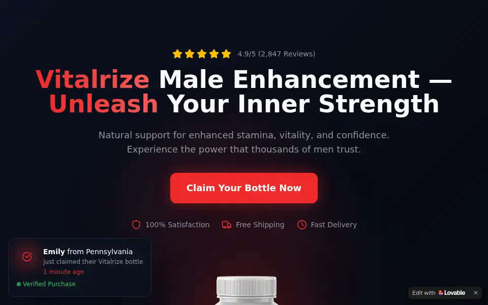 Screenshot of vitalrize.lovable.app