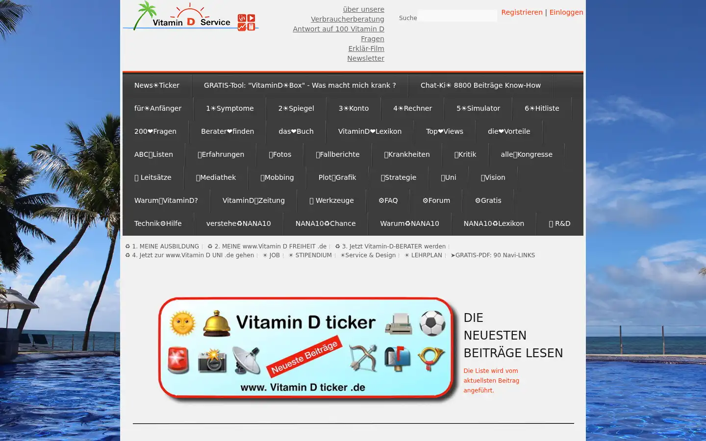 Screenshot of vitamindservice.de