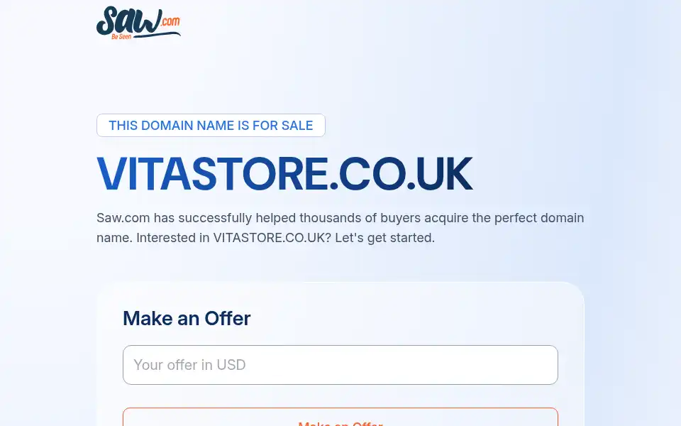 Screenshot of vitastore.co.uk