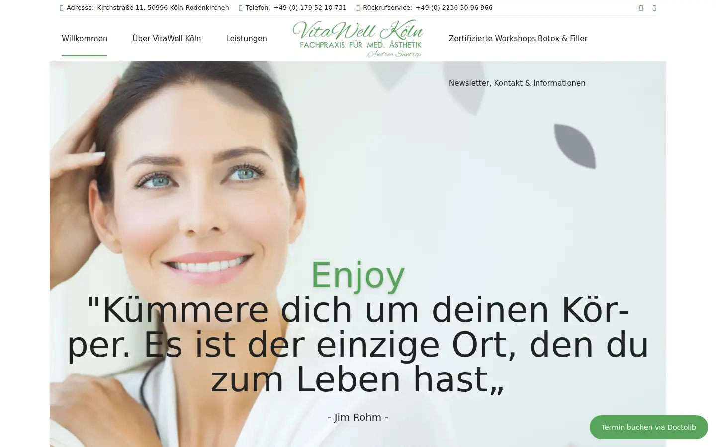 Screenshot of vitawell-koeln.de